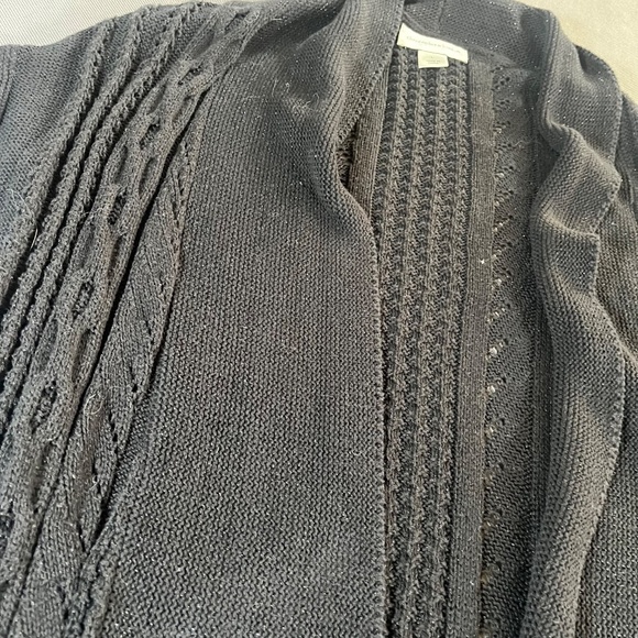 CHRISTOPHER & BANKS, BLACK Cardigan Sweater Woman’s Size Large - Picture 3 of 4